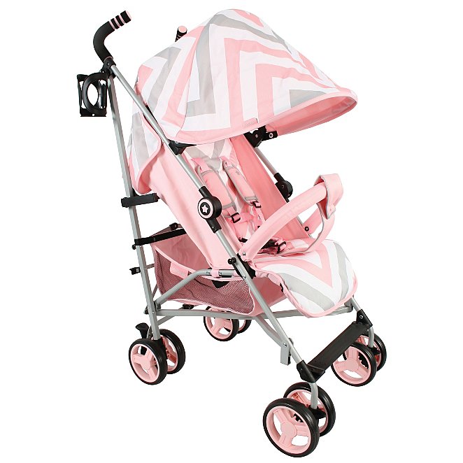 My Babiie MB02 From Birth Baby Stroller Buggy Pink Chevron 