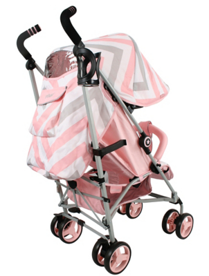 my babiie pink chevron stroller