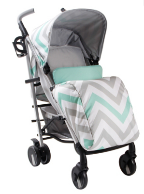 my babiie grey chevron stroller