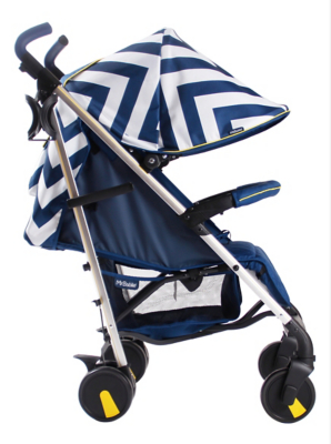 My Babiie MB51 Blue Chevron Stroller Baby at ASDA