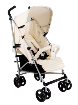 cream stroller