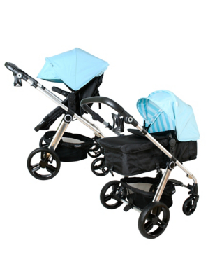 baby blue pushchair