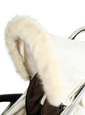 pushchair fur hood trim