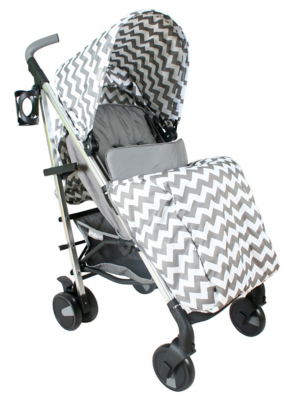 my babiie grey chevron stroller