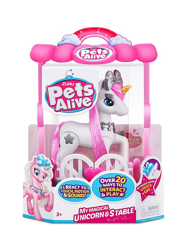 Pets Alive My Magical Unicorn in Stable Interactive Robotic Toy Playset, Toys & Character