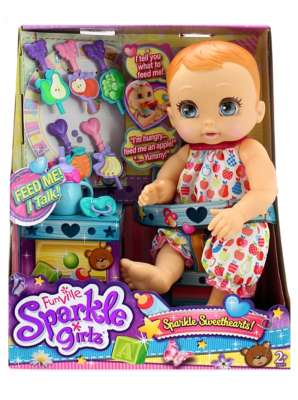 sparkle girlz feed me doll