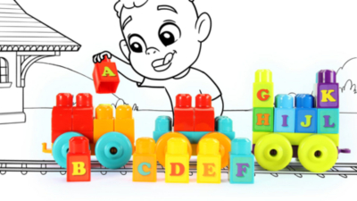 Building Toy Mega Bloks Building Basics Abc Learning Train Mega