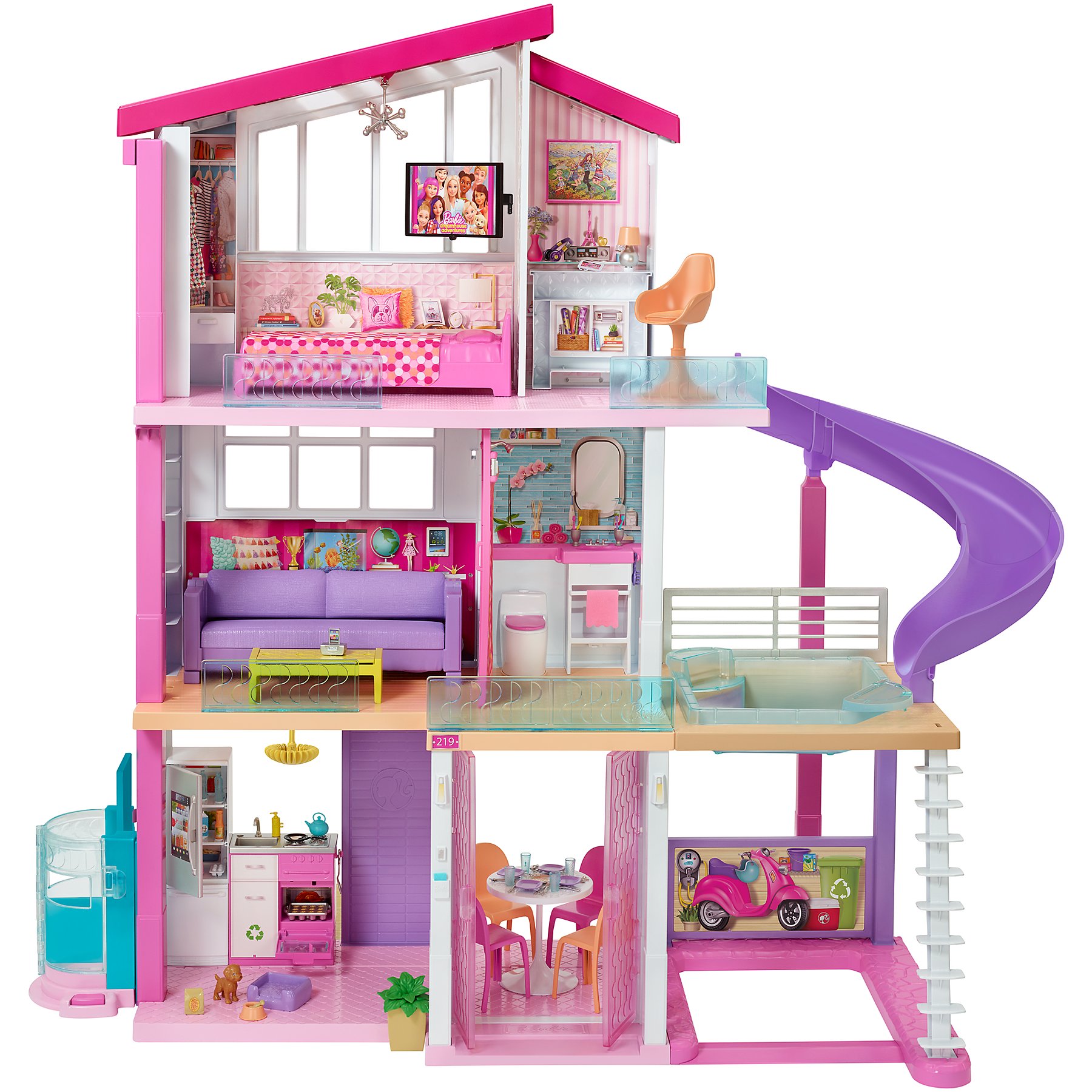 Barbie Dreamhouse Dollhouse With Accessories Toys Character George