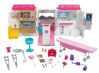 barbie care clinic vehicle asda