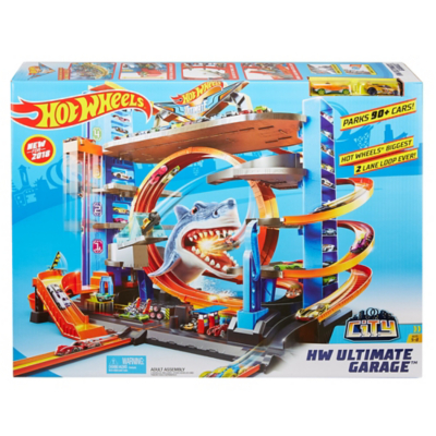 hot wheels city ultimate garage with shark attack