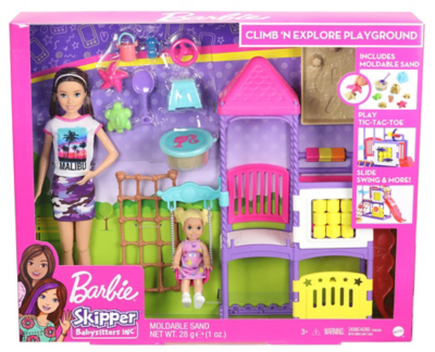 barbie trampoline set