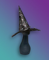 George Halloween witch hat on mannequin head