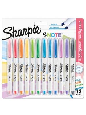 Sharpie SNote Highlighter Pens Assorted Pastel Colours School