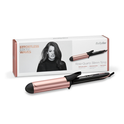 Babyliss Rose Quartz BAB2453U Hair Tongs - Black