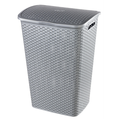George Curver My Style Laundry Plastic Storage Hamper Light Grey 55 Litre