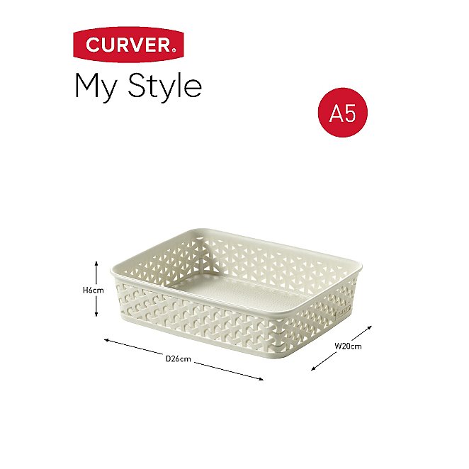 Curver My Style Basket Set A4+A5+A6-35X26X7H Marrone 