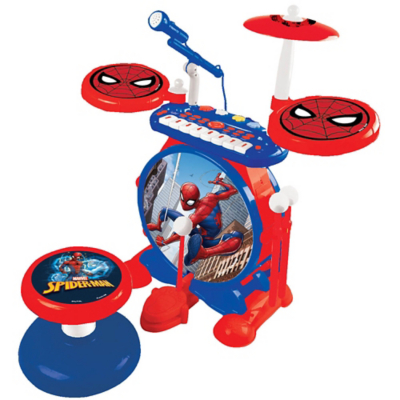 LEXIBOOK Electronic Drums Set with Seat - Spider-Man