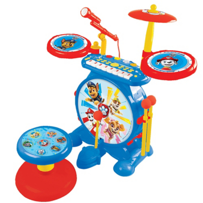 LEXIBOOK Electronic Drums Set with Seat - Paw Patrol