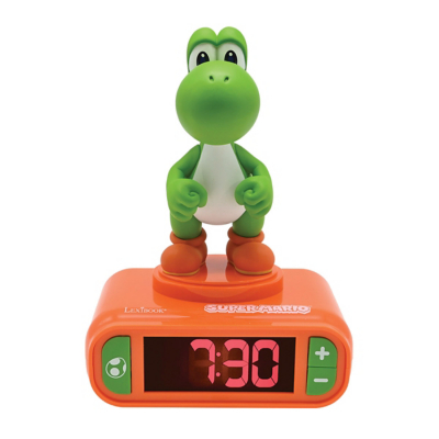 LEXIBOOK Nightlight Alarm Clock - Super Mario Yoshi