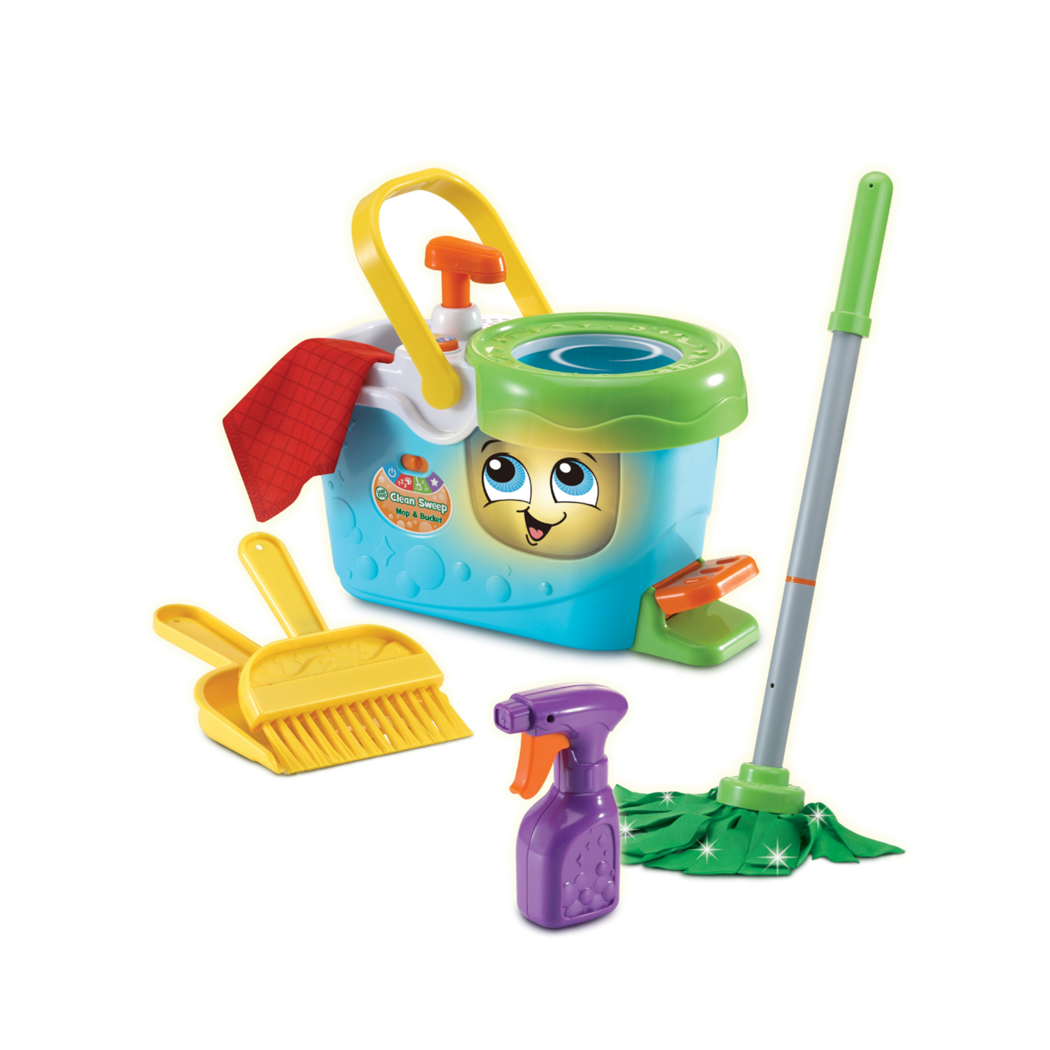LeapFrog Clean Sweep Mop & Bucket | Interactive Pretend Play Set with Sound & Mu - Image 4