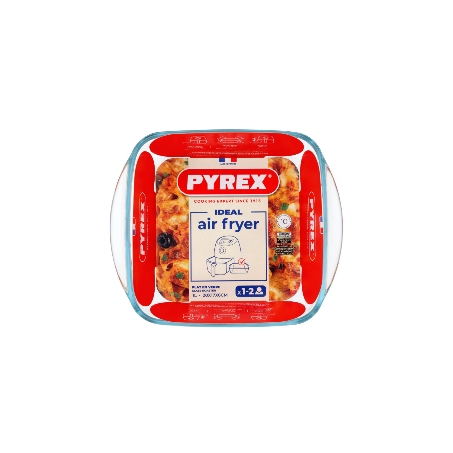 Pyrex Glass Square Roaster 1000Ml