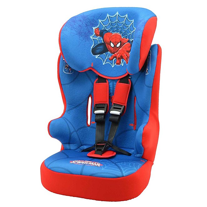 Marvel Group 123 Racer High Back Booster With Harness Spider Man Baby George At Asda - Spiderman Car Seat Covers