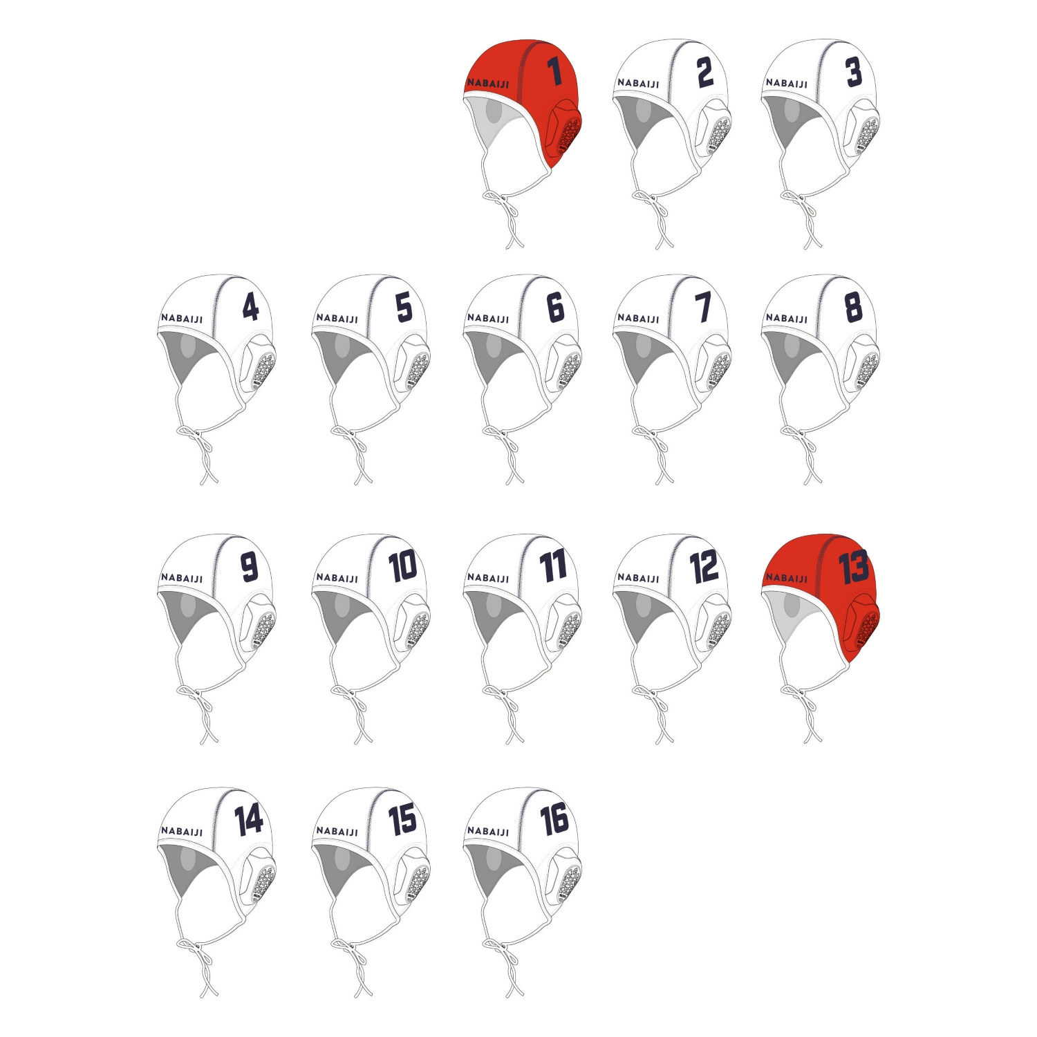 Cat White Decathlon Adult Set Water Polo Caps