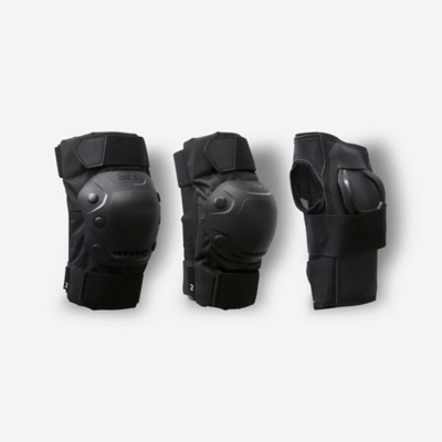 Decathlon Adult 2 x 3-Piece Inline Skate Protection Set Fit500 - Black, Size L