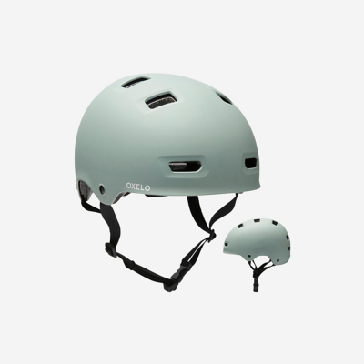 George Decathlon Inline Skating Skateboarding Scootering Helmet MF500 - Green
