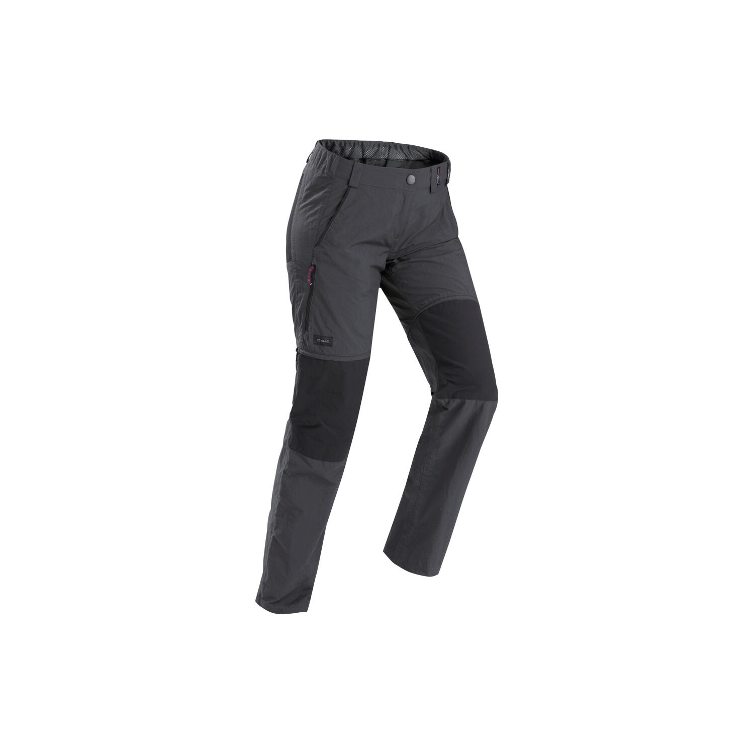 George Women's Grey Decathlon Mt100 Mountain Trekking 2-In-1 Zip-Off Trousers