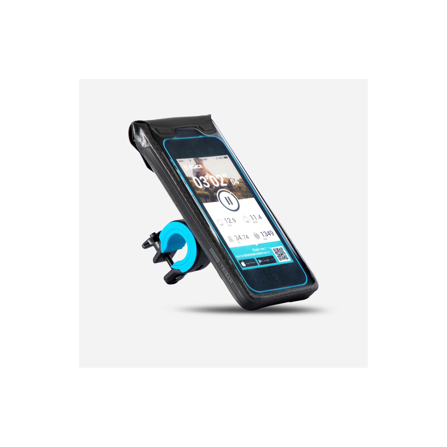 Cat Black Decathlon 900L Waterproof Bike Smartphone Holder