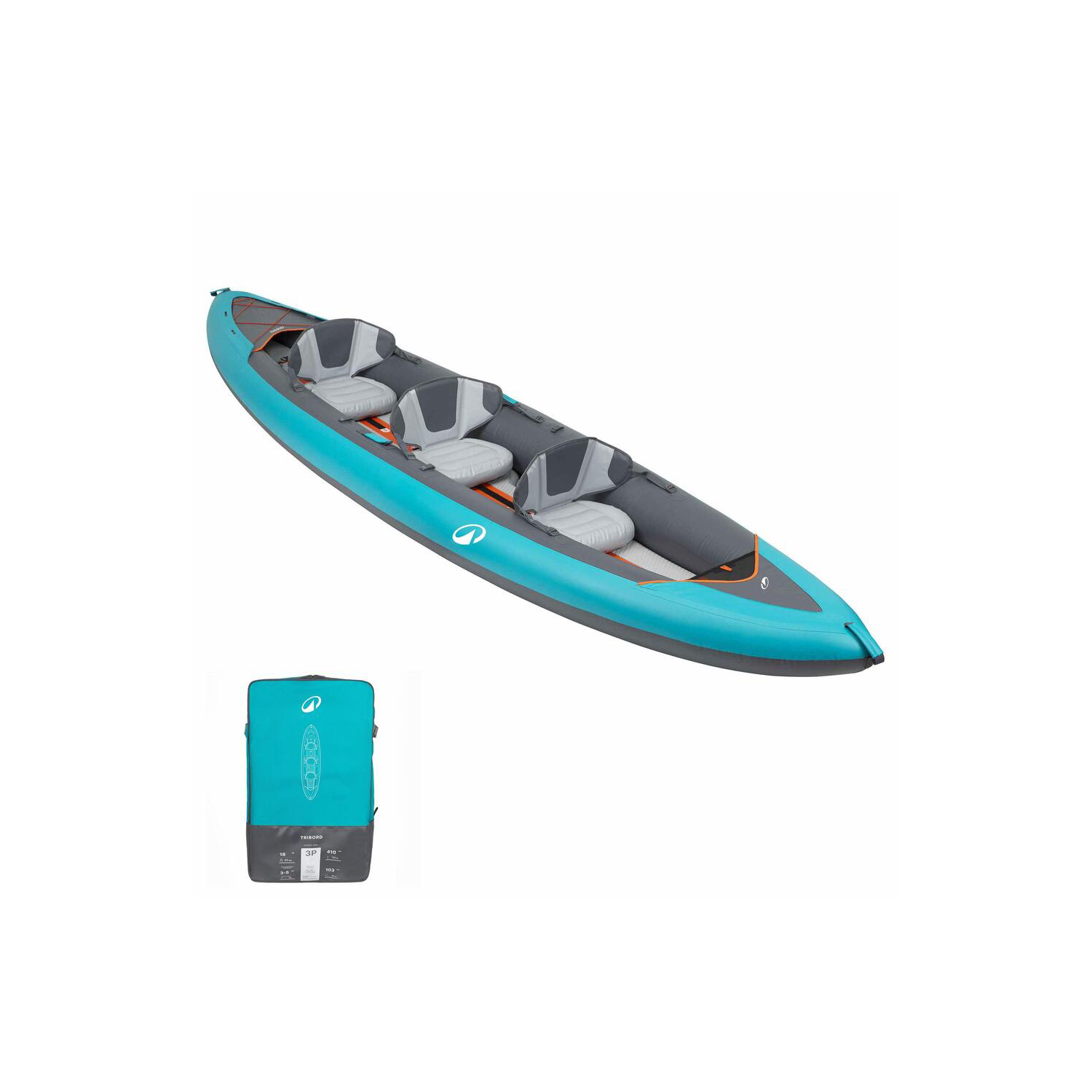 Cat Blue Decathlon 100 Inflatable Kayak