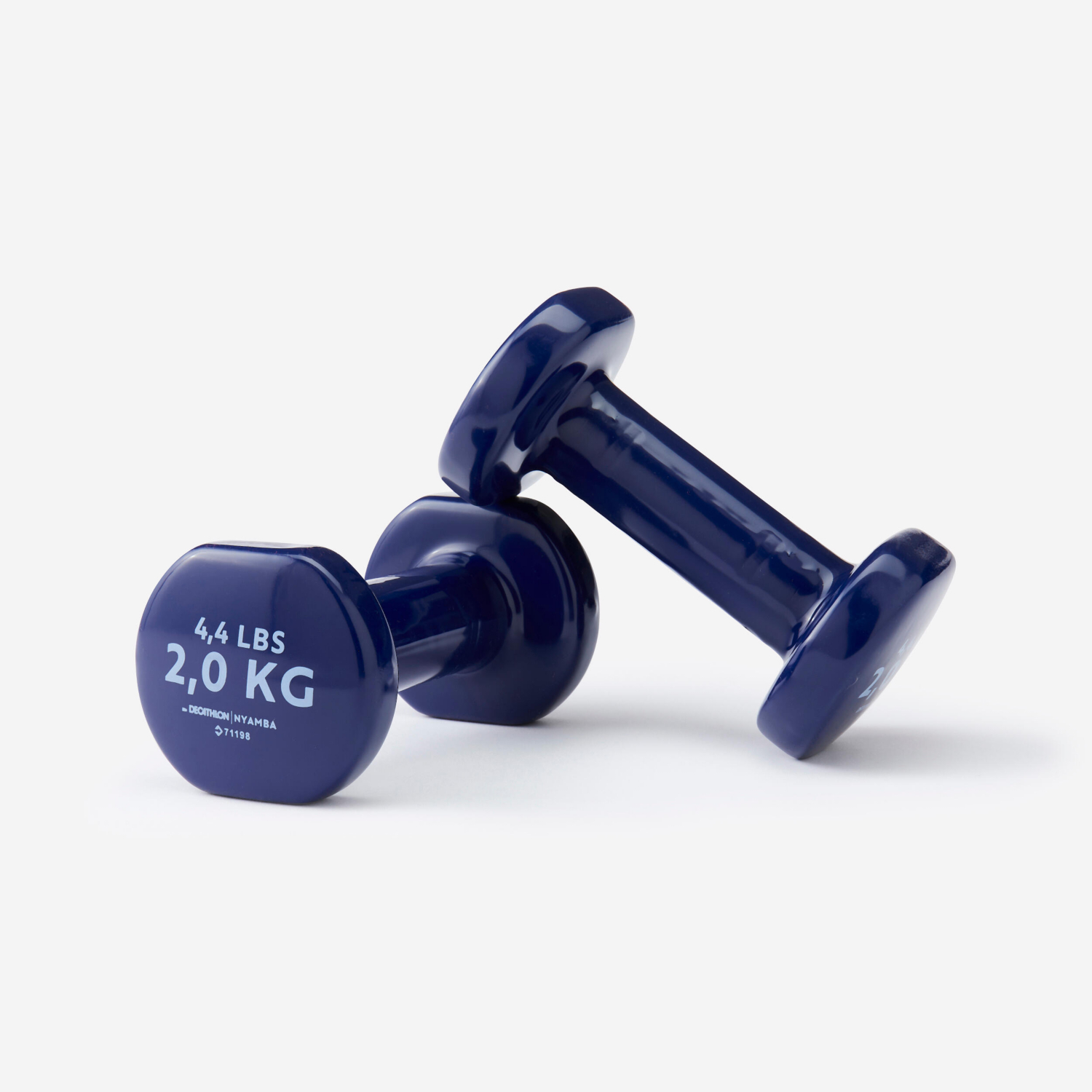 Bell Blue Decathlon Fitness 2 Kg Dumbbells Twin-Pack