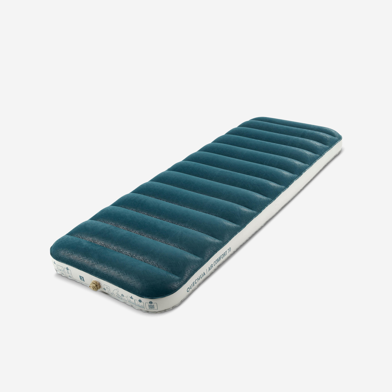 Cat Blue Decathlon Inflatable Camping Mattress - 1 Person