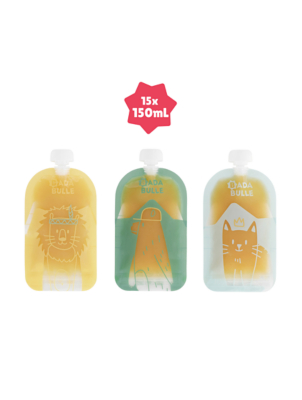 Badabulle Reuseable Food Pouches x 15 Baby at ASDA