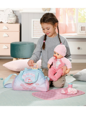 baby annabell with changing bag