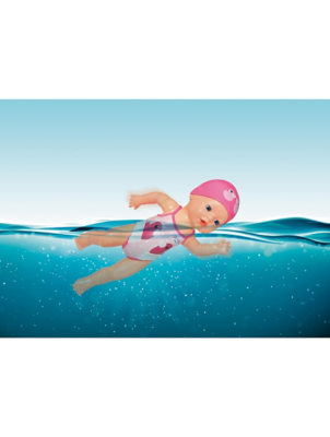 baby born swimming doll asda