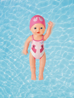 baby born swimming doll asda