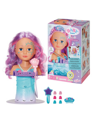 BABY born Sister Styling Mermaid Head Toys & Character at ASDA