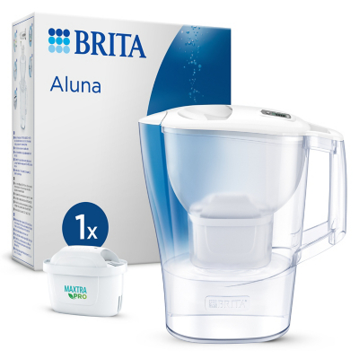 BRITA Aluna Water Filter Jug White (2.4L) incl. 1 x MAXTRA PRO All-in-1 Water Filter Cartridge, White
