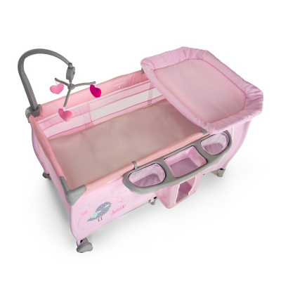 hauck travel cot pink