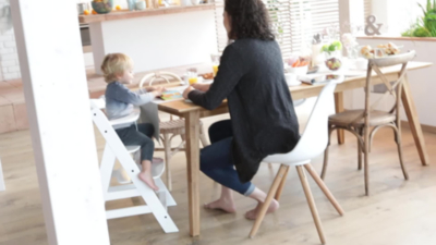 hauck alpha  wooden highchair