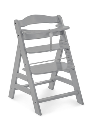 grey wooden high chair