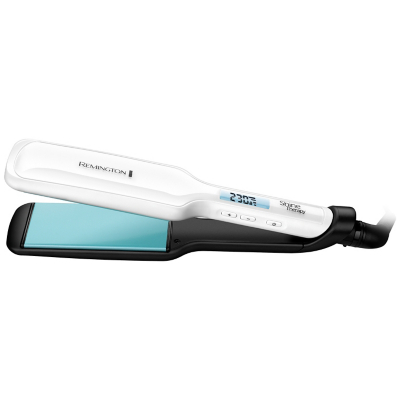 Remington S8550 Shine Therapy Wide-Plate Straighteners - White and Blue, White