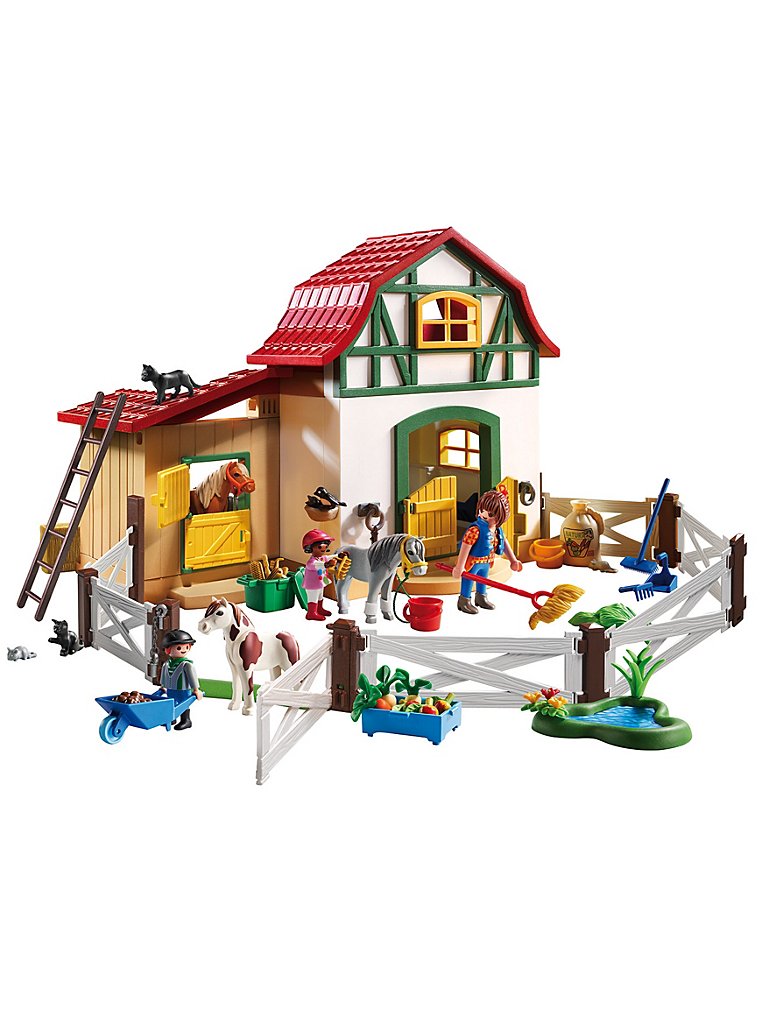 PLAYMOBIL COUNTRY PONY Farm Stable LARGE Lot Figures Barn Horse Fence &  More $64.00 - PicClick