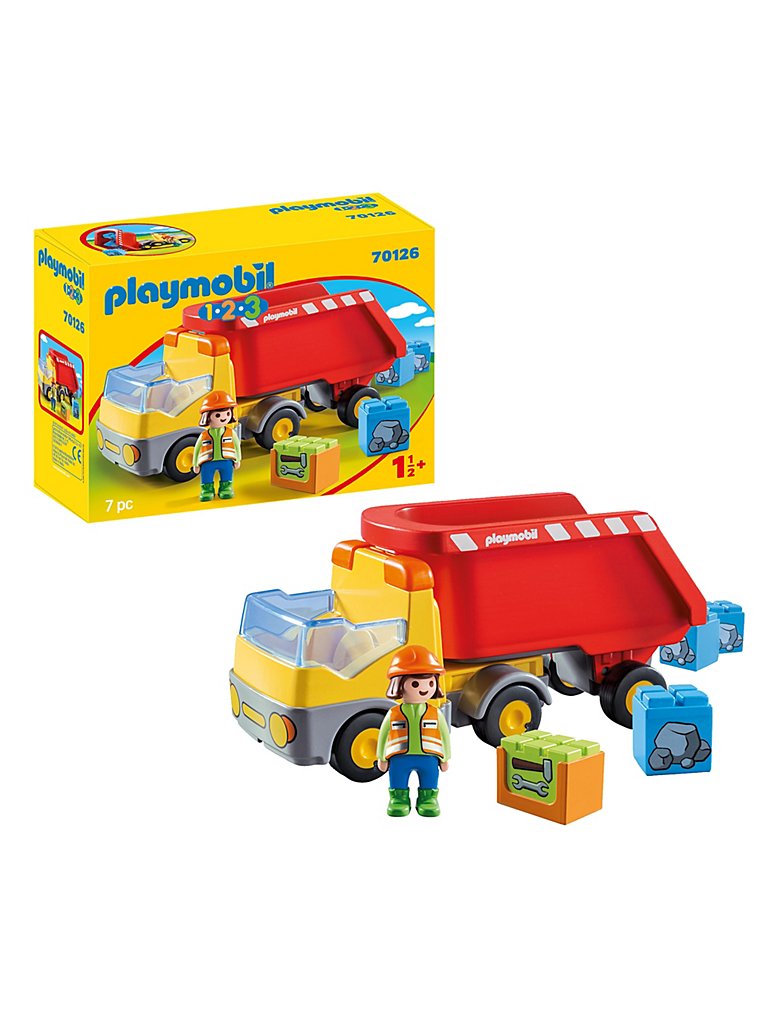 Playmobil 1.2.3 70126 Dump Truck for Children 18 Months+