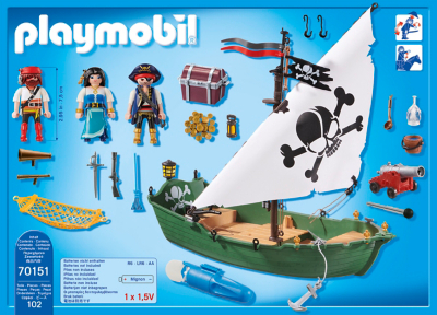 playmobil pirate ship 6678 asda