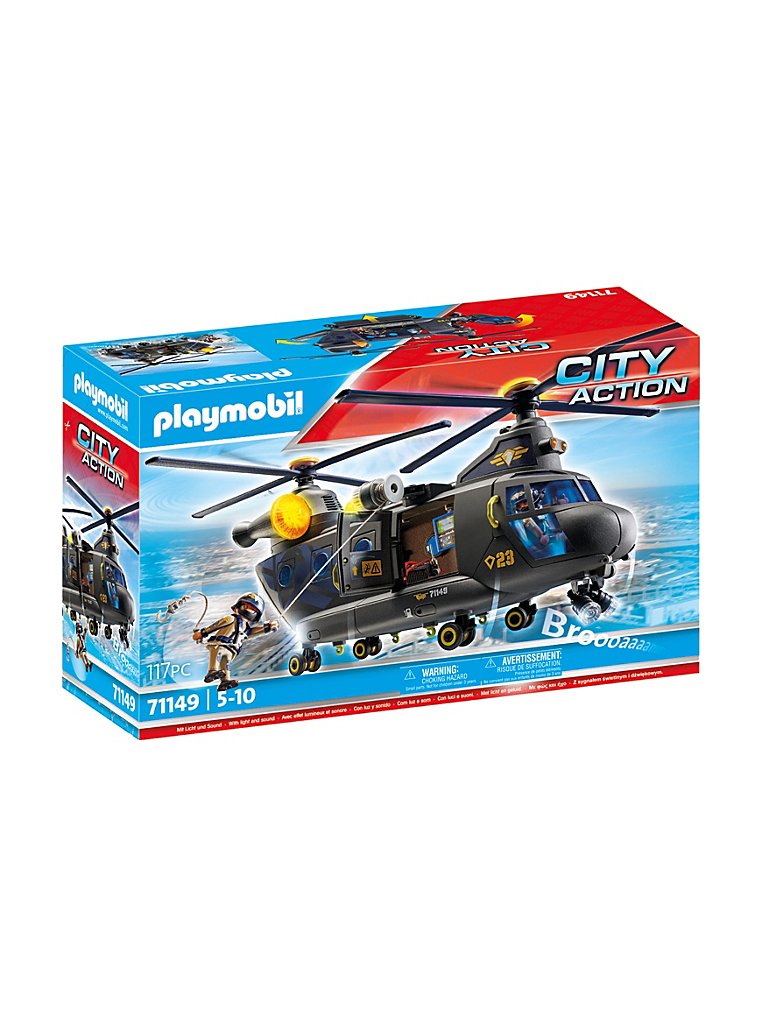 PLAYMOBIL 71149 Tactical Police Twin-Prop Helicopter