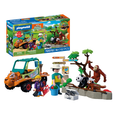 Playmobil Zoo Zoo Caretaker With Vehicle, Multi