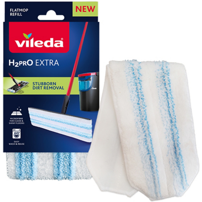 Vileda Blue/White H2pro Flat Mop Refill